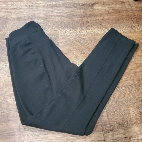 Black Active Pants Leggings Compression Stretch Gym Yoga Barre Pilates Lounge S - Picture 1 of 7